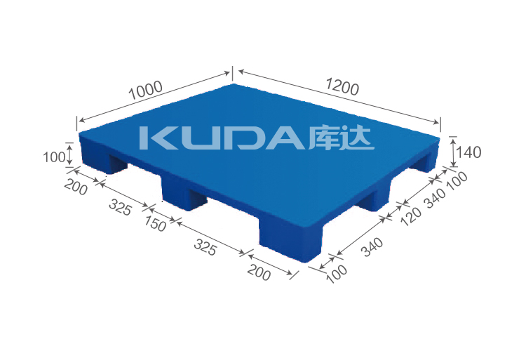 1210D平板九腳（置鋼管）塑料托盤