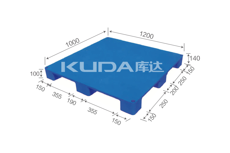 1210C平板九腳（置鋼管）塑料托盤