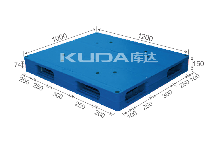 1210D平板雙面（置鋼管）塑料托盤